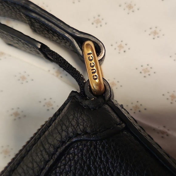 GUCCI black leather Half Moon shoulder bag - Picture 8 of 13